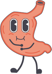 Asset 3-8 stomach cartoon character