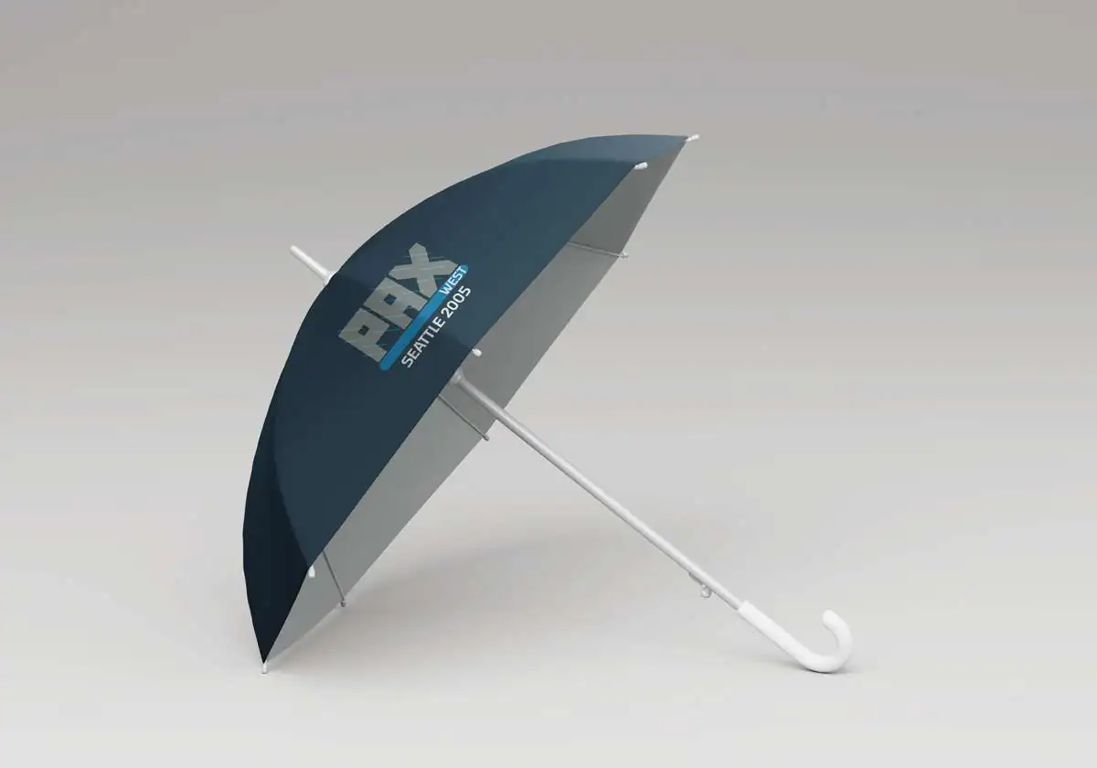 umbrella with PAX logo