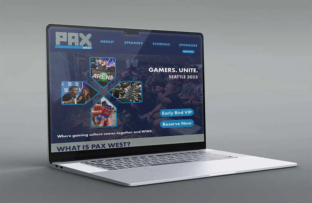 website mockup on laptop