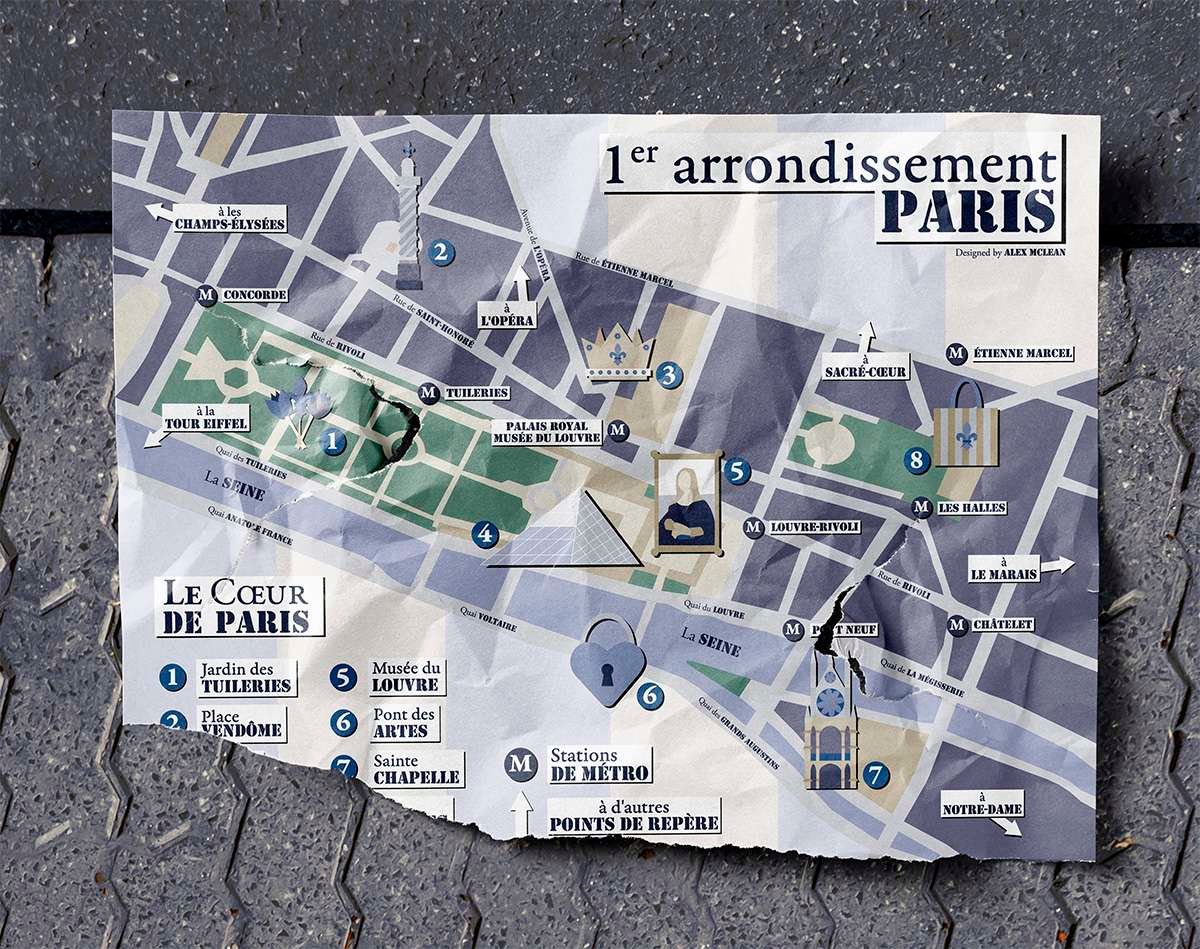 map_mockup01 stylized map mockup, ripped poster style