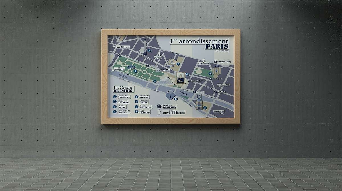 map_mockup06 stylized map mockup, large framed style