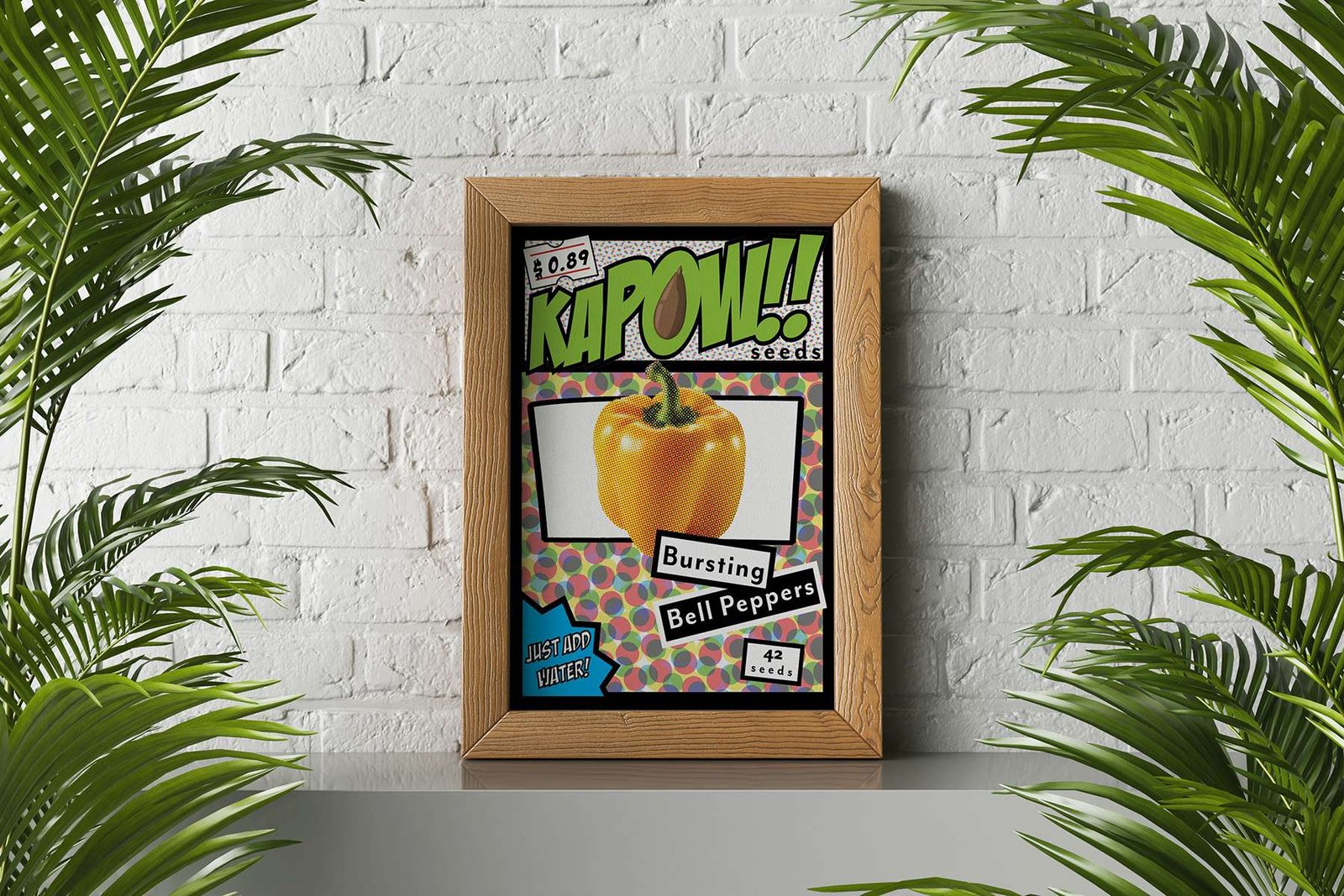 mockup05 bell pepper seed pack indoor framed small on shelf