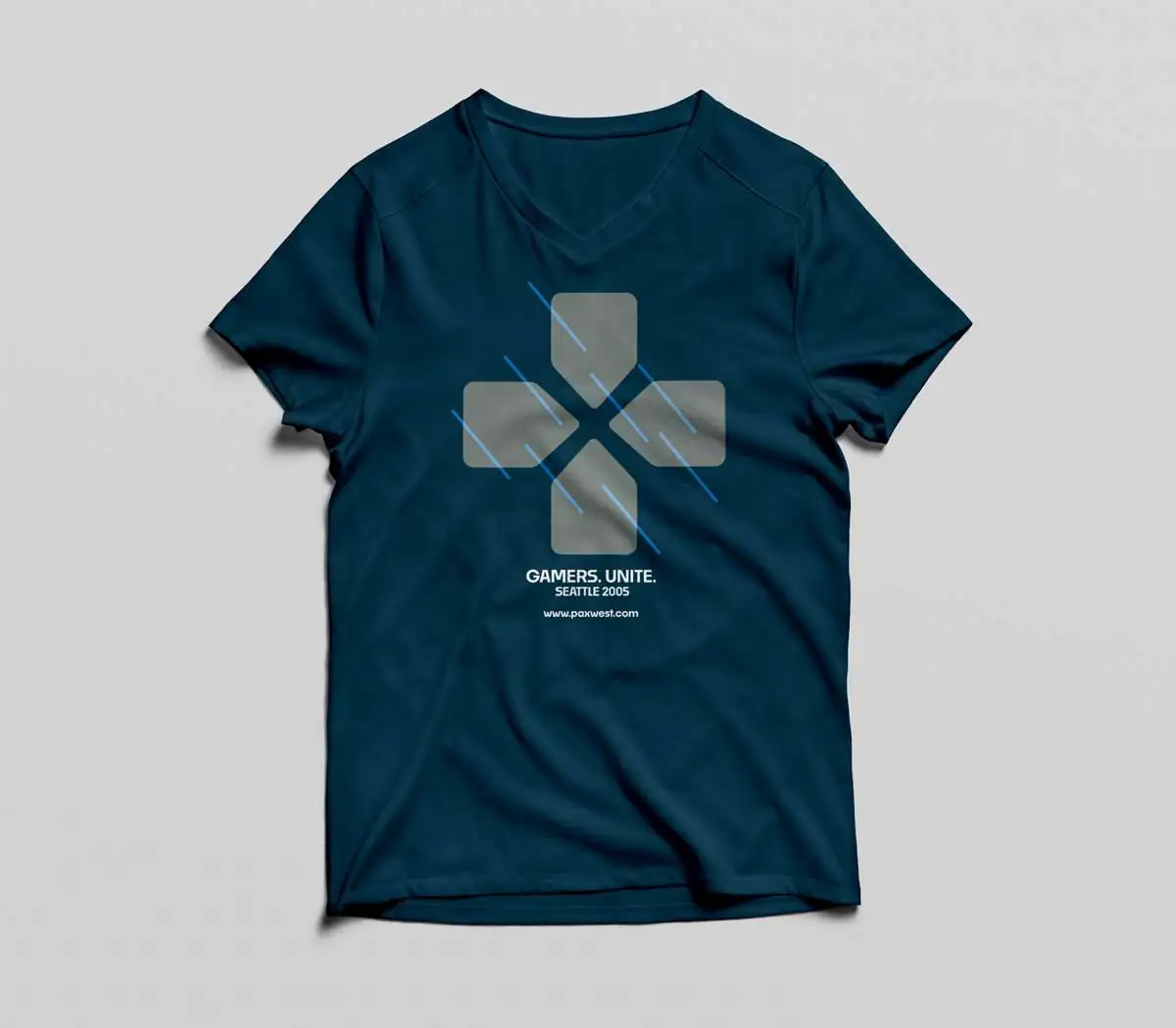 blue tshirt with PAX logo