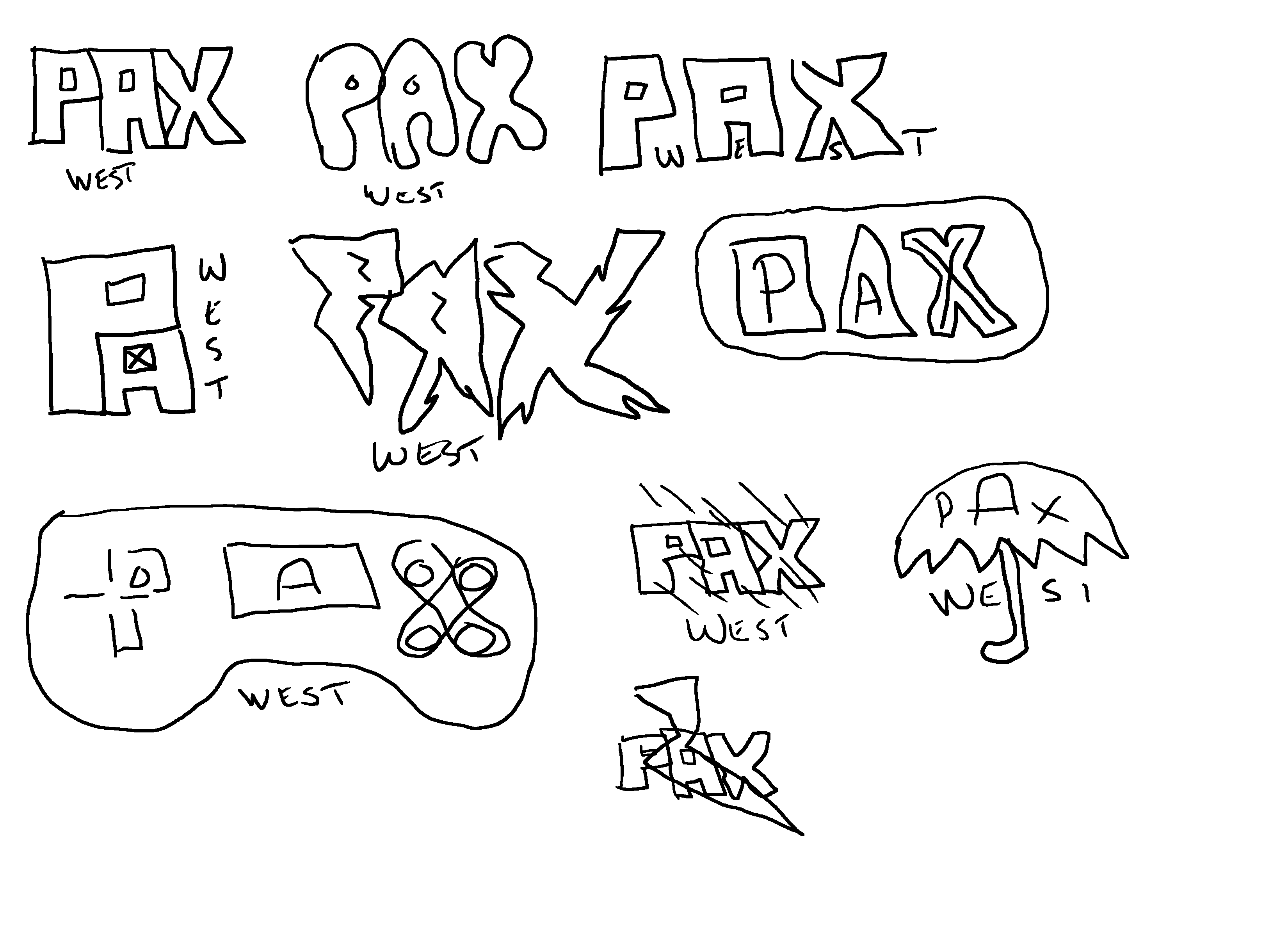 rough drawings of the logo concept